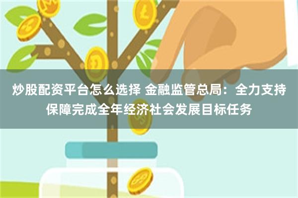 炒股配资平台怎么选择 金融监管总局：全力支持保障完成全年经济社会发展目标任务